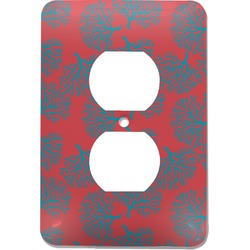Coral & Teal Electric Outlet Plate