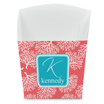 Coral & Teal French Fry Favor Boxes (Personalized)