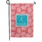 Coral & Teal Garden Flag & Garden Pole