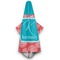 Coral & Teal Hooded Towel - Hanging