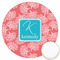 Coral & Teal Icing Circle - Large - Front