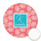 Coral & Teal Icing Circle - Medium - Front