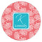 Coral & Teal Icing Circle - XSmall - Single