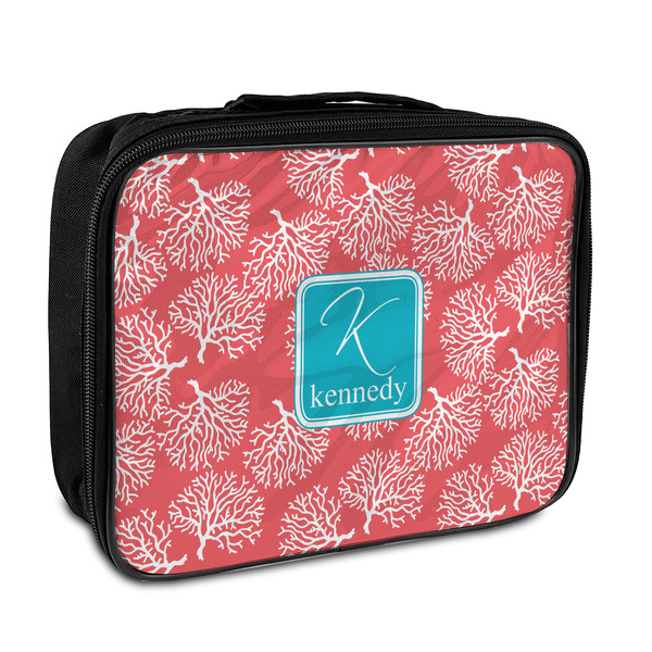 Custom Coral & Teal Insulated Lunch Bag (Personalized)