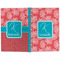 Coral & Teal Large Hard Cover Journal - Apvl