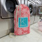 Coral & Teal Large Laundry Bag - In Context