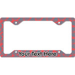 Coral & Teal License Plate Frame - Style C (Personalized)