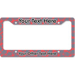 Coral & Teal License Plate Frame - Style B (Personalized)