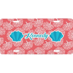 Coral & Teal Front License Plate (Personalized)