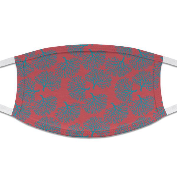 Custom Coral & Teal Cloth Face Mask (T-Shirt Fabric)