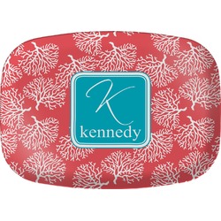 Coral & Teal Melamine Platter (Personalized)