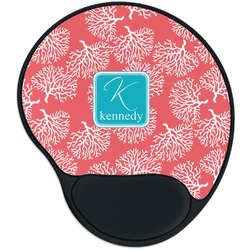 Coral & Teal Mouse Pad with Wrist Support