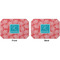 Coral & Teal Octagon Placemat - Double Print Front and Back