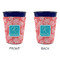 Coral & Teal Party Cup Sleeves - without bottom - Approval