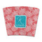 Coral & Teal Party Cup Sleeves - without bottom - FRONT (flat)