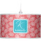 Coral & Teal Pendant Lamp Shade