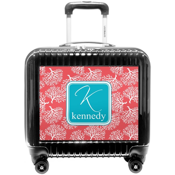 Custom Coral & Teal Pilot / Flight Suitcase (Personalized)