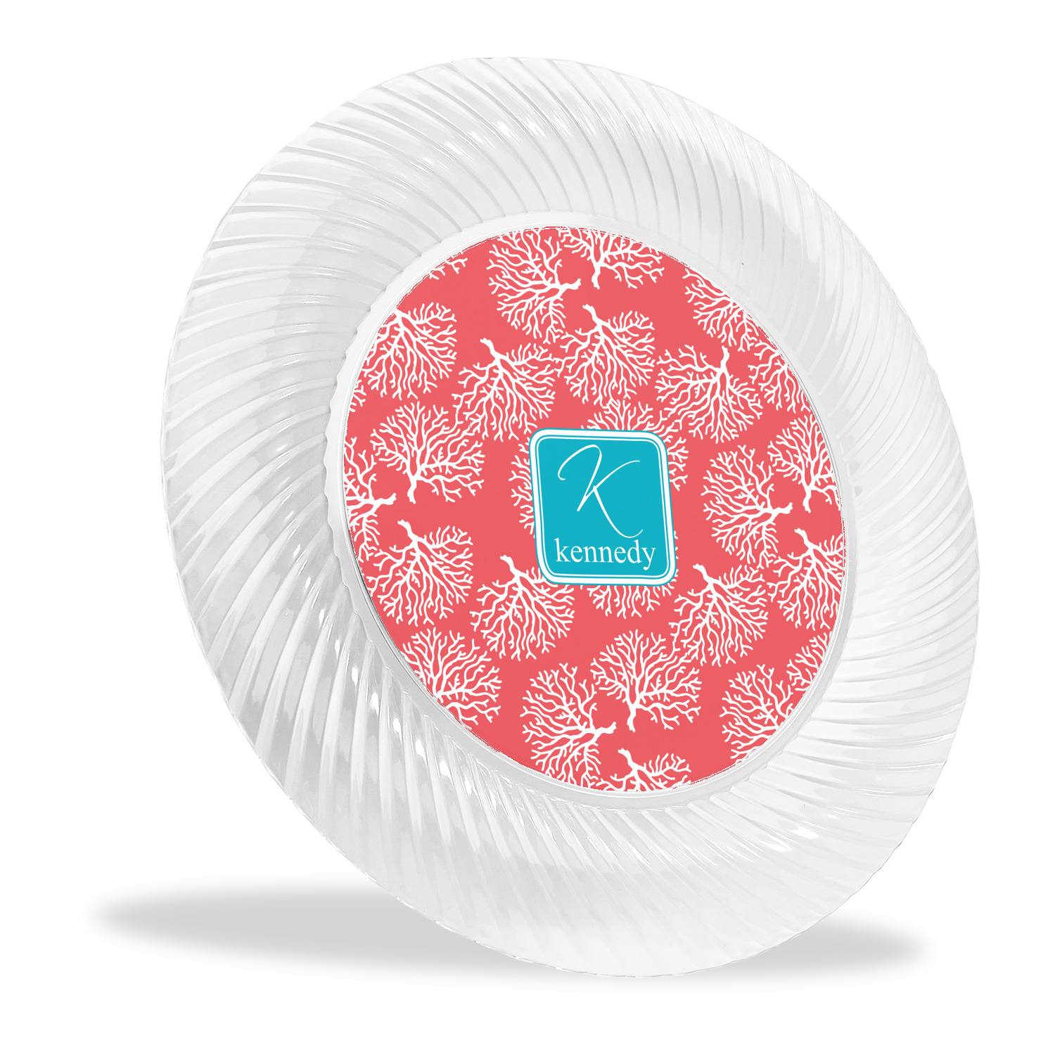 Coral and teal paper outlet plates