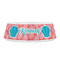 Coral & Teal Plastic Pet Bowls - Small - FRONT