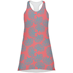 Coral & Teal Racerback Dress - Medium