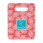 Coral & Teal Rectangular Trivet with Handle (Personalized)