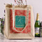 Coral & Teal Reusable Cotton Grocery Bag - In Context