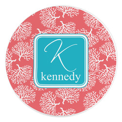 Coral & Teal Round Stone Trivet (Personalized)