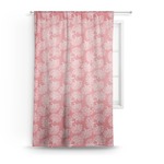 Coral & Teal Sheer Curtain