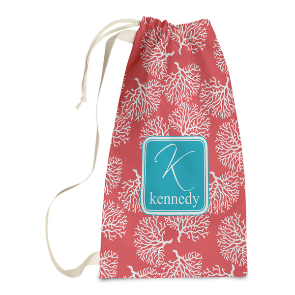 Custom Coral & Teal Laundry Bags - Small (Personalized)