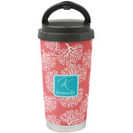 Coral & Teal Stainless Steel Coffee Tumbler (Personalized)