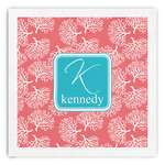 Coral & Teal Paper Dinner Napkins (Personalized)