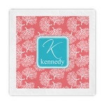 Coral & Teal Decorative Paper Napkins (Personalized)