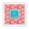 Coral & Teal Decorative Paper Napkins (Personalized)