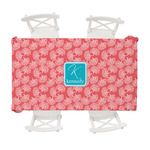 Coral & Teal Tablecloth - 58"x102" (Personalized)