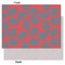 Coral & Teal Tissue Paper - Heavyweight - Large - Front & Back