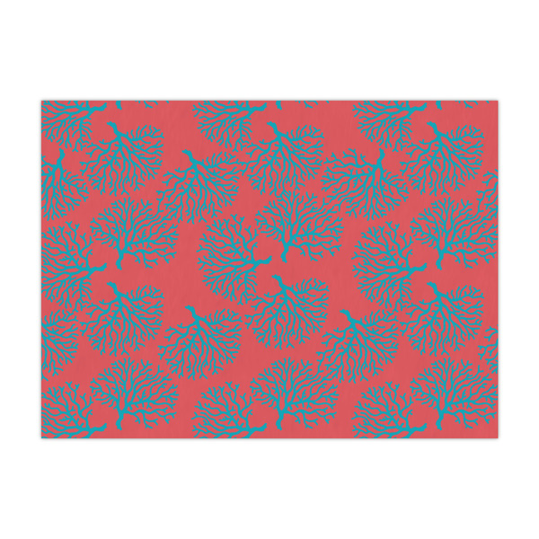 Custom Coral & Teal Large Tissue Papers Sheets - Heavyweight