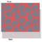 Coral & Teal Tissue Paper - Heavyweight - Medium - Front & Back