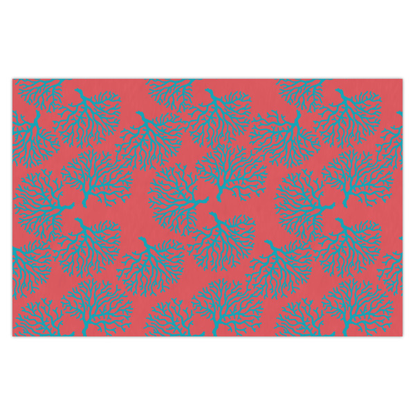 Custom Coral & Teal X-Large Tissue Papers Sheets - Heavyweight