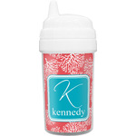 Coral & Teal Sippy Cup (Personalized)