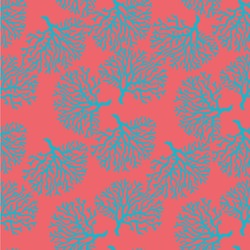 Coral & Teal Wallpaper & Surface Covering (Peel & Stick 24"x 24" Sample)