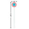 Coral & Teal White Plastic 5.5" Stir Stick - Round - Dimensions