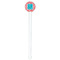 Coral & Teal White Plastic 7" Stir Stick - Round - Single Stick