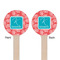 Coral & Teal Wooden 6" Stir Stick - Round - Double Sided - Front & Back