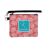 Coral & Teal Wristlet ID Case w/ Name and Initial