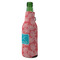 Coral & Teal Zipper Bottle Cooler - ANGLE (bottle)