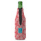 Coral & Teal Zipper Bottle Cooler - BACK (bottle)