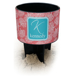 Coral & Teal Black Beach Spiker Drink Holder (Personalized)