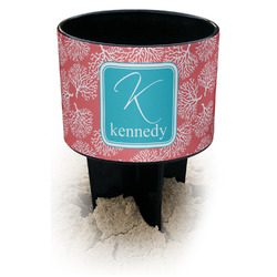 Coral & Teal Black Beach Spiker Drink Holder (Personalized)