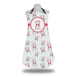 Santa Clause Making Snow Angels Apron w/ Name or Text