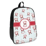 Santa Clause Making Snow Angels Kids Backpack w/ Name or Text